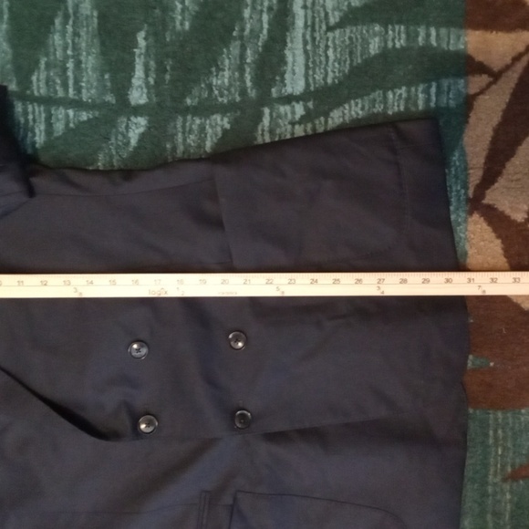 Zegna Siena 100% Wool DoubleBreasted Travel Coat Jacket Mens Navy Size 54L - Picture 11 of 15